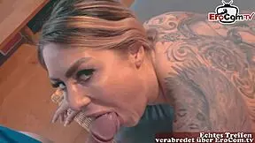 german bbw tattooed prostitute visits user for pov date