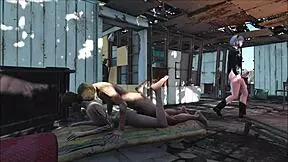 In the game fo4, brunette hentai character gets fucked in sanctuary