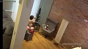 Nudist Christmas tree caught on hidden cam with Czech teen upskirt at beach.