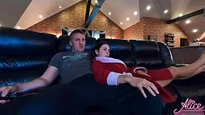 Busty babe says, suck my cock and fuck my pussy hard after tv