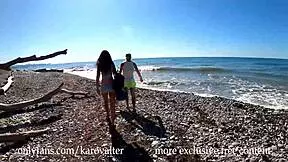 Professional PICKUP - Cute Babe Gets FUCKED HARD By Three Guys Outdoors By The Sea Part 1