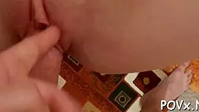 Rock hard dude nails wet pussy hole with his 10-pounder in POV