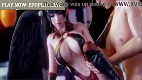 The busty teen gets fucked hard in this anime scene.