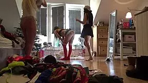 no panties teen 18+ dancing in tight skirt for voyeur