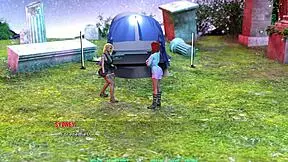 Hot black haired babe creampied in intriguing 3d game.