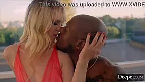 Deeper into petite Lilly as she takes Anton's massive BBC