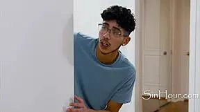 nervous student sees teacher naked, close up riding and doggystyle