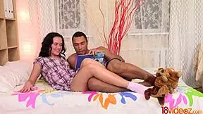 Black athlete loves assfucking margareth, leading to creampie cumshot