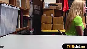 Blonde Thief Gets Rough Doggystyle Fuck