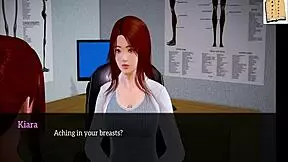 Wow, check out my new family in this hentai scene with redhead and small tits!