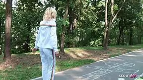 Young Student Blowjob For Money On Playground!