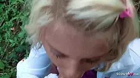 Young Student Blowjob For Money On Playground!