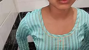 hot young indian step sister caught masturbating in bathroom while watching porn