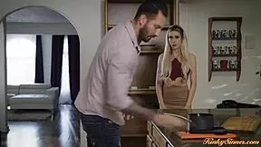 Blonde babe teases her married office mate during a quiet afternoon