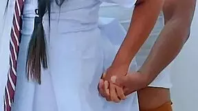 Hot teen couple, wanna see your girlfriend's big natural tits bounce during sex?