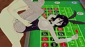 Rukia and Yoruichi feel overwhelming passion in bunny girl intense sex scene