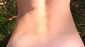 Perfect body girl gets cum in her ass outdoor in public anal creampie