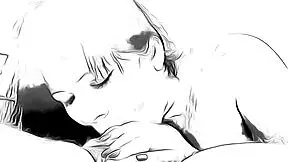 this cartoon nympho gives deepthroat blowjob and masturbates.