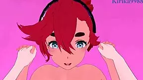 Suletta Mercury dan Secelia Dote berhubungan seks creampie intens di hentai