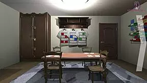 3D animated young maid gets a bukkake at the end of the world