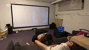 Stepsiblings fuck while watching Disney movie, calling it family bonding