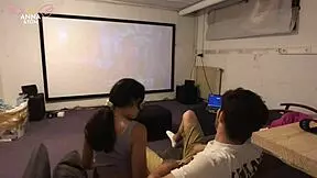 Stepsiblings fuck while watching Disney movie, calling it family bonding