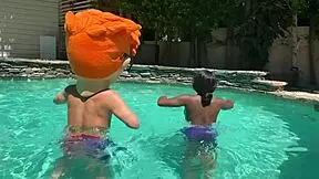 Game Set Squirt Tessa's Topless Triumph in Casting Arena