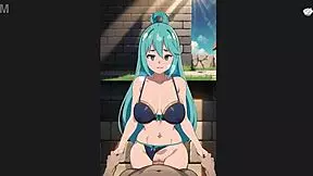 Hey Aqua, Let's Have Standing Sex with a Creampie Finish!
