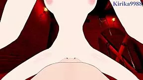 neferpitou and shizuku murasaki have intense sex in hunterxhunter hentai?