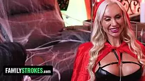 Stepdaughter returns home for a kinky Halloween orgy