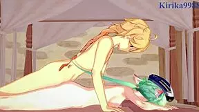 sucrose and hu tao fuck aether intensely