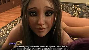 shauna suggests edging to help john in anime style