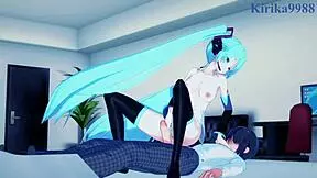 Hey, check Hatsune Miku and Kagamine Rin in wild hentai action!