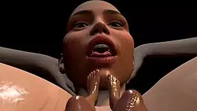 You're sliding down into a nightmare where giant-breasted anime women in hentai cartoons tease your huge cock with wet pussies