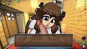 Hornycraft Parody Hentai Game Ep 49: Alex Gets Double Creampie In Tight Pussy