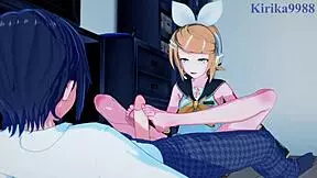 Hey, check Hatsune Miku and Kagamine Rin in wild hentai action!