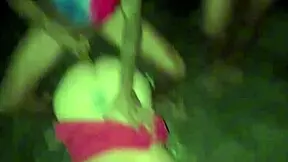 me and my buddies got wild with this hot emo chick on the street, milk all over her face