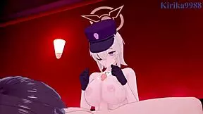 ryuuge kisaki and asagiri suou have intense sex in blue archive hentai?