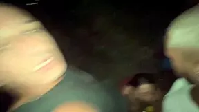 me and my buddies got wild with this hot emo chick on the street, milk all over her face