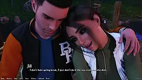 Jill and I are on a lake date, showing off her huge boobs and monster cock action.