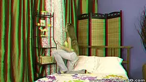 Nicole's gymnastic skills on display in 3D porn