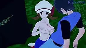 bea saito and lyra kotone in a pokemon hentai scene