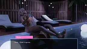 Big-boobed teen loves giving head in 3D game