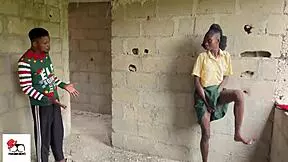 Sexy teen student gets caught masturbating bent over around the bush.