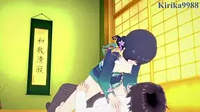 rinze morino and hana suzuki share intense sex in the idolm ster shiny colors hentai with creampie