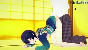 rinze morino and hana suzuki share intense sex in the idolm ster shiny colors hentai with creampie