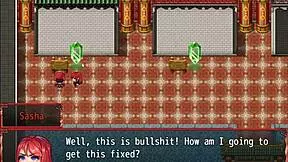 Naive nun learns blowjob skills in harem hentai game episode nine