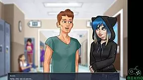Cheerleader's big boobs lead to teacher's desk