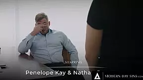 Horny Employee Rewards Himself With Boss's Stepbae Penelope Kay's Pussy