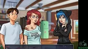 Rocker boyfriend satisfies goth girlfriend